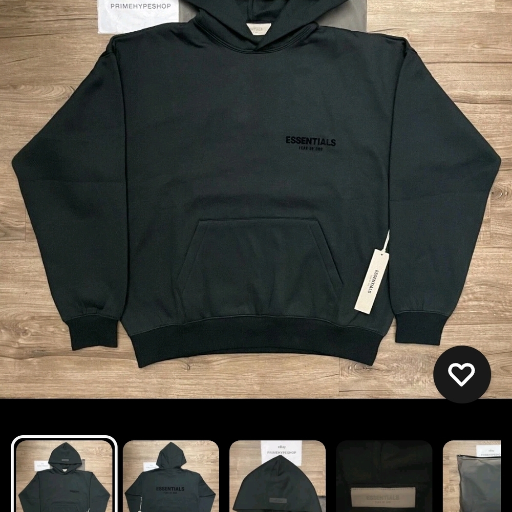 Essentials Charcoal Hoodie for Men